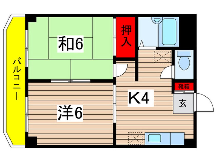 間取図 クレール三輪