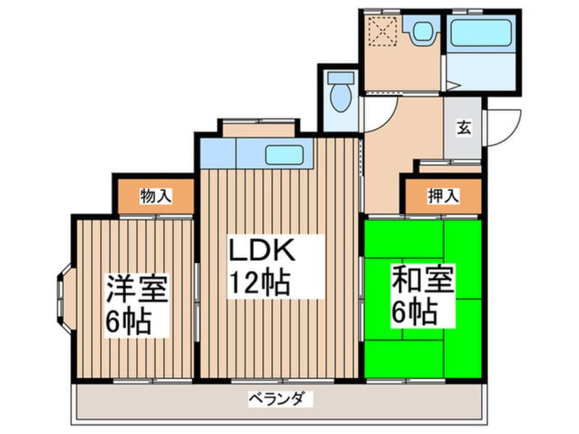 間取図 サンハイツ日暮Ｂ