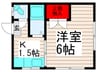毛利ビルアパート 1Kの間取り