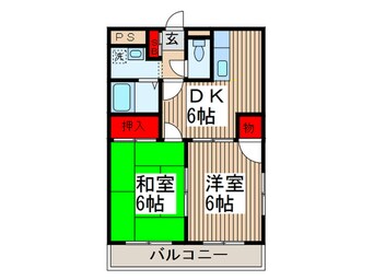 間取図 プランド－ル島田Ｂ