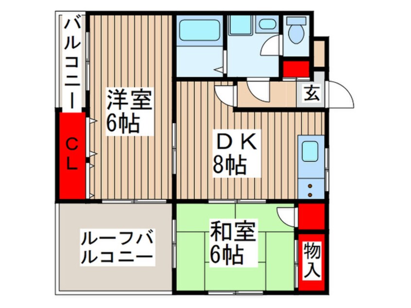 間取図 アイダパレス行田六番館(401)