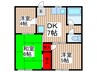 けやき荘小谷場 3DKの間取り