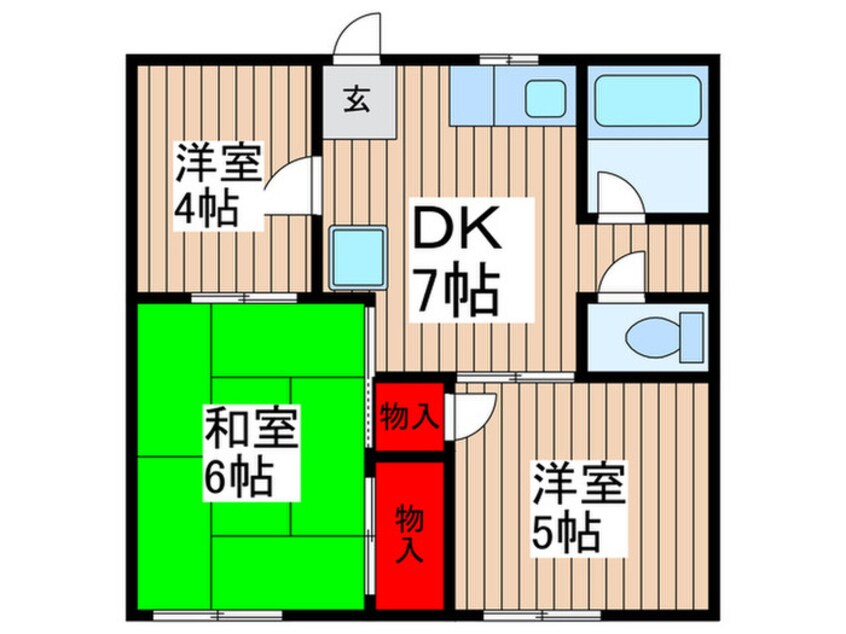 間取図 けやき荘小谷場