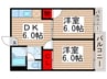 駅前グリーンハイム 2DKの間取り