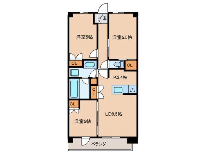 間取図 トラープランド蒼麗館
