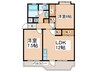 海老名プラーザ１９号棟（502） 2LDKの間取り