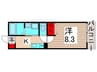 グランドール亀有Ｖ 1Kの間取り