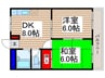 ヒルズ藤原 2DKの間取り
