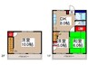ヒルズ藤原 3DKの間取り