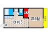 メゾン山川Ⅱ 1DKの間取り
