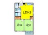 藤マンション 2LDKの間取り
