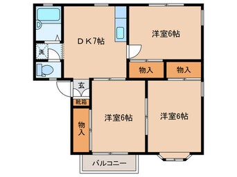 間取図 コ－トビレッジフジイＨ棟