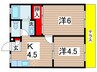 宍倉ハイツ 2Kの間取り