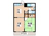 諏訪ハイム９ 2DKの間取り