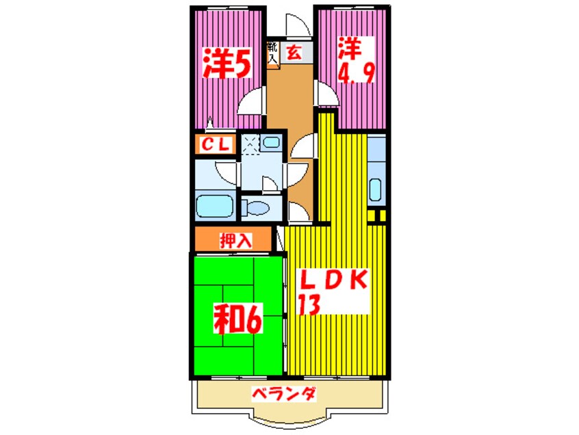 間取図 シャルム春日部