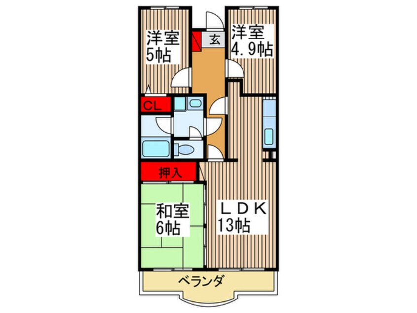 間取図 シャルム春日部