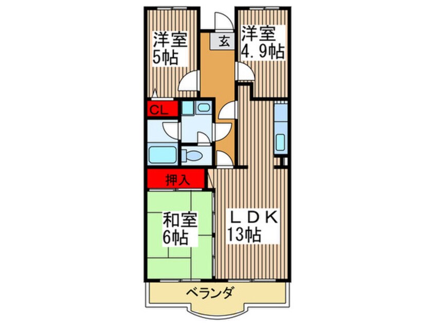 間取図 シャルム春日部