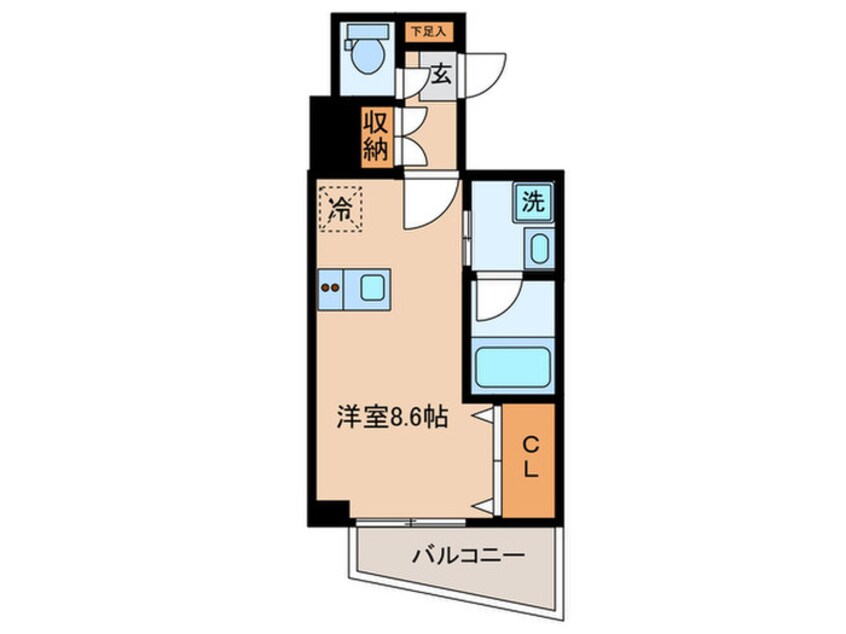 間取図 ﾊｰﾓﾆｰﾚｼﾞﾃﾞﾝｽ東京ｲｰｽﾄｹﾞｰﾄ(304)