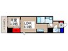 エスティメゾン川越 1LDKの間取り
