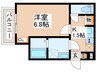 カインドネス海老名Ⅱ 1Kの間取り