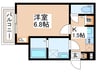 カインドネス海老名Ⅱ 1Kの間取り