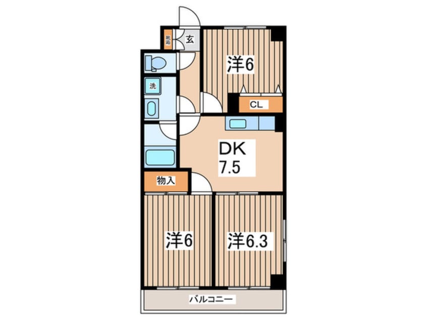 間取図 コンフォ－トソシア