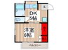 今井コーポ 1DKの間取り