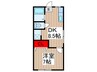 シティハイム浅間台 1DKの間取り