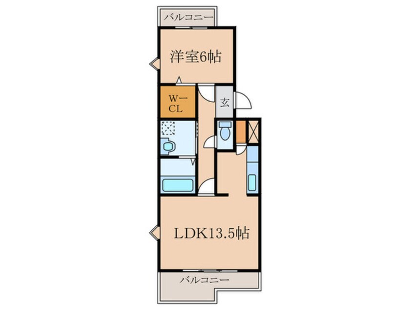 間取図 コ－ポレ－ト東伏見１０号棟