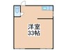 サンロイヤル 1Rの間取り