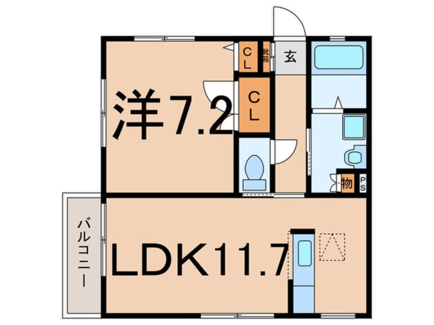 間取図 メゾンドゥ