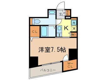 間取図 ｼﾞｪﾉｳﾞｨｱ駒込駅ｸﾞﾘｰﾝｳﾞｪｰﾙ(504)