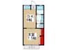 コーポ永和 1DKの間取り