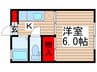 ステップ１番館 1Kの間取り