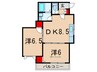 コ－ポ文月 2DKの間取り