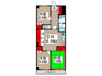 間取図 ラ・ポ－ル八番館