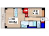 レスポワール 1LDKの間取り