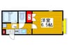 シーダーベルクA 1Kの間取り