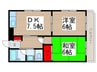 徳丸マンション第二 2DKの間取り