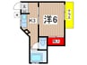 みよし荘 1Kの間取り