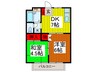 ヨシノハイツ 2DKの間取り
