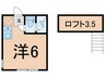 アクタス 1Rの間取り