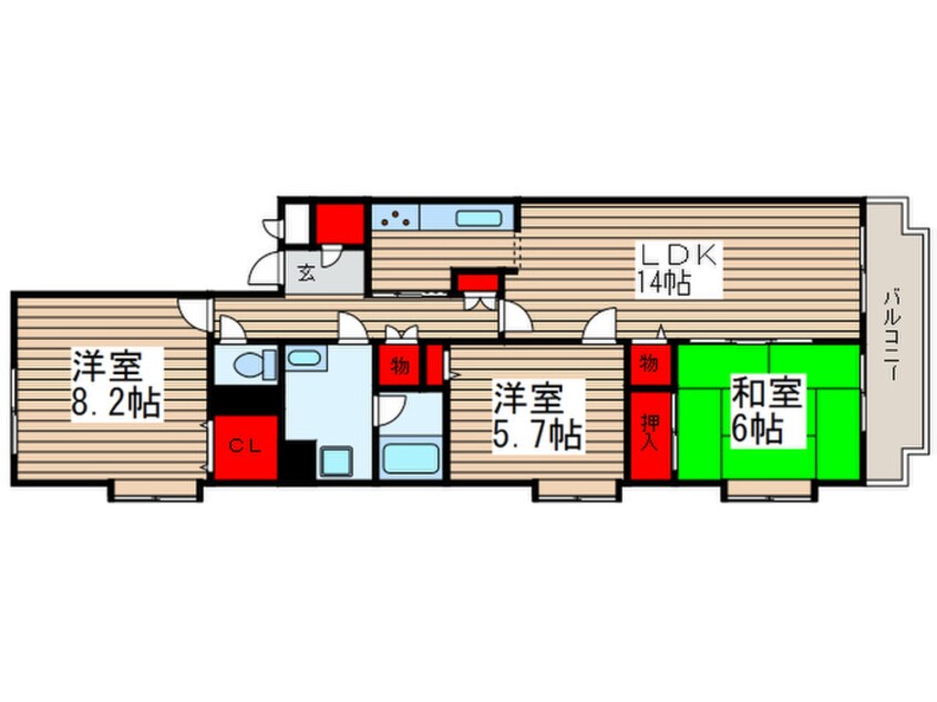 間取図 ＬＥＯ拾八番館