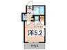 さざ波ハウス 1Kの間取り