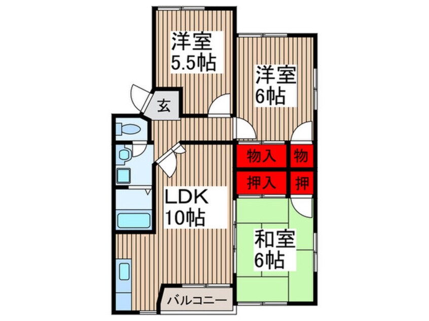 間取図 所沢グリーンハイツ