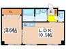 ウィズ調布ガーデン 1LDKの間取り