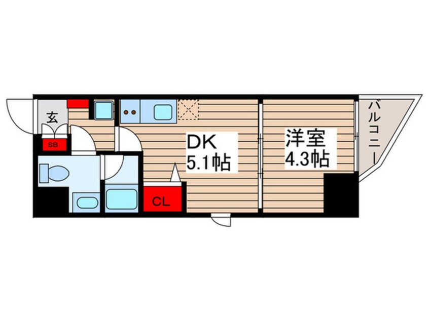 間取図 ＱＵＡＬＩＴＡＳ門前仲町