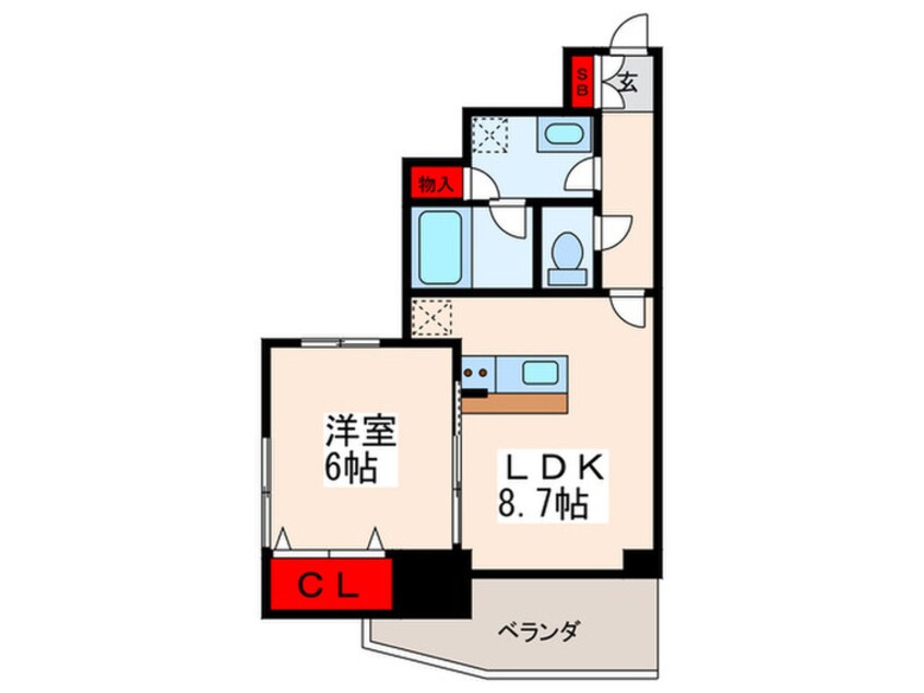 間取図 ﾌﾟﾗｲﾑｱｰﾊﾞﾝ町屋ｻｳｽｺｰﾄ