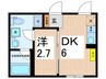 Comfair菊川 1DKの間取り