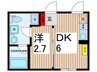 Comfair菊川 1DKの間取り